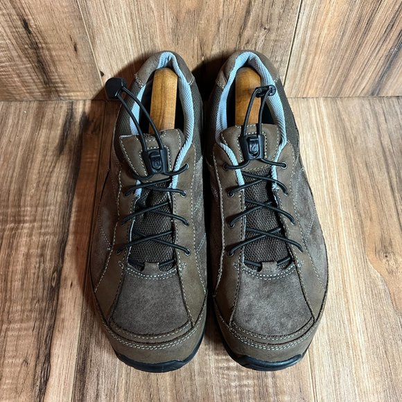 Ahnu Womens Casual Leather Shoes Brown Bungee Lace Suede EUC 2308SMBR Size 9 - Picture 5 of 8